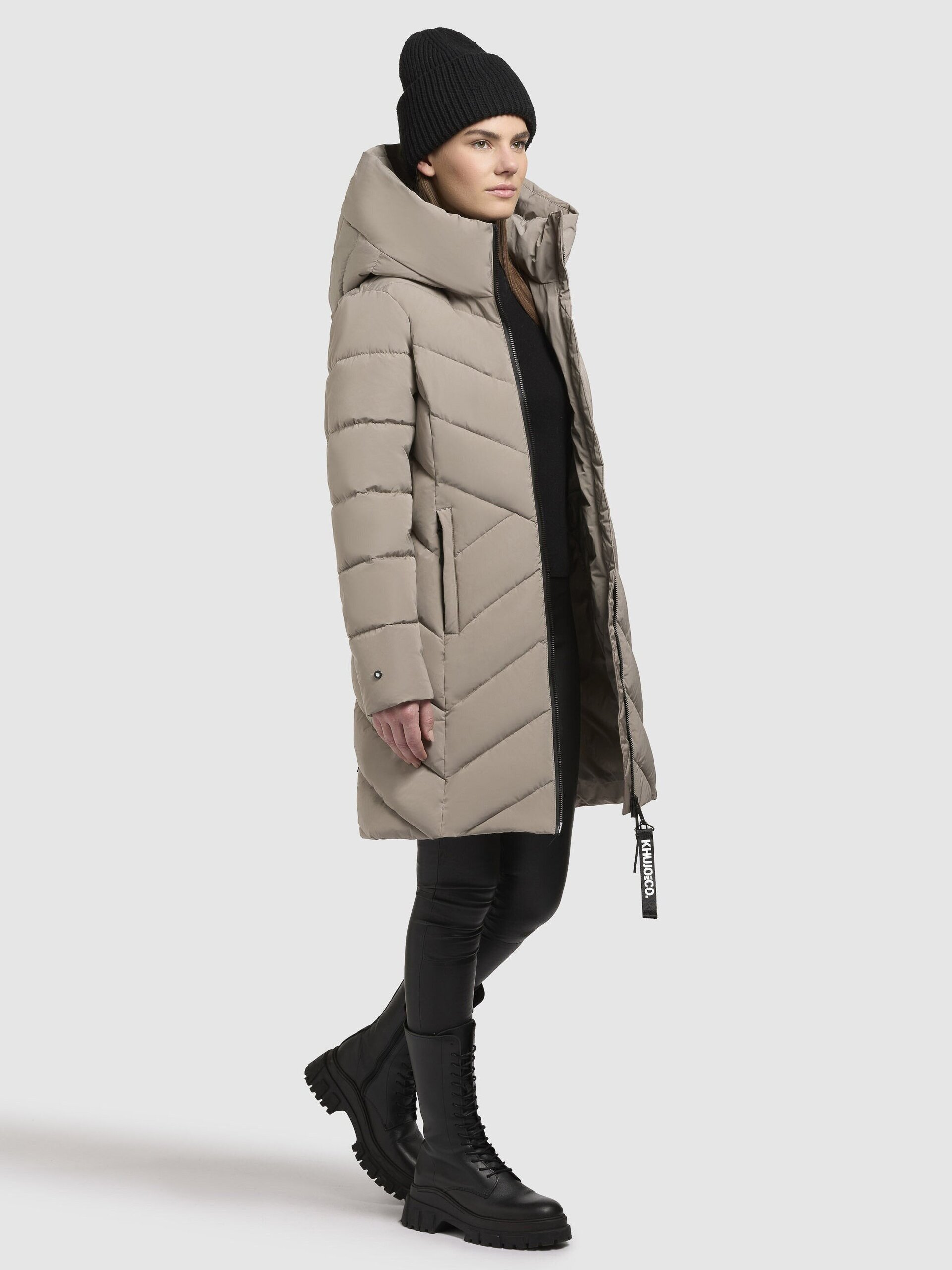 Abrigo Khujo DARKA2 Greige Mujer - 5