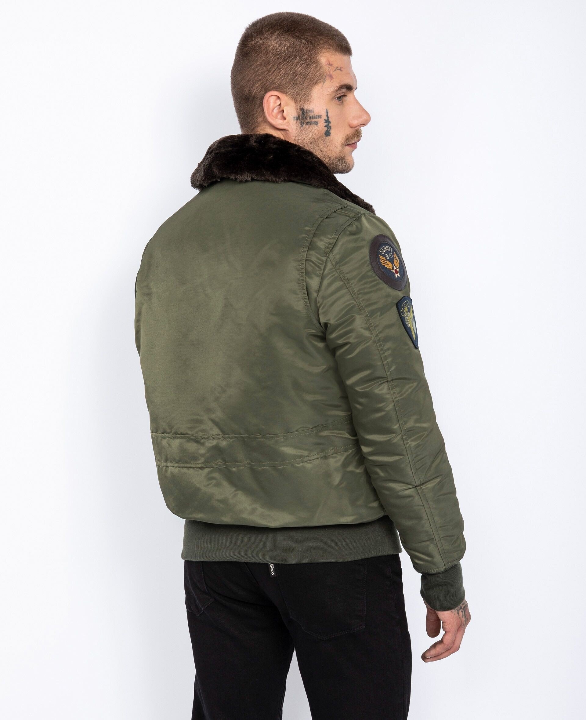 Bomber piloto con distintivo en nailon reciclado OHARAVINTRS - 4