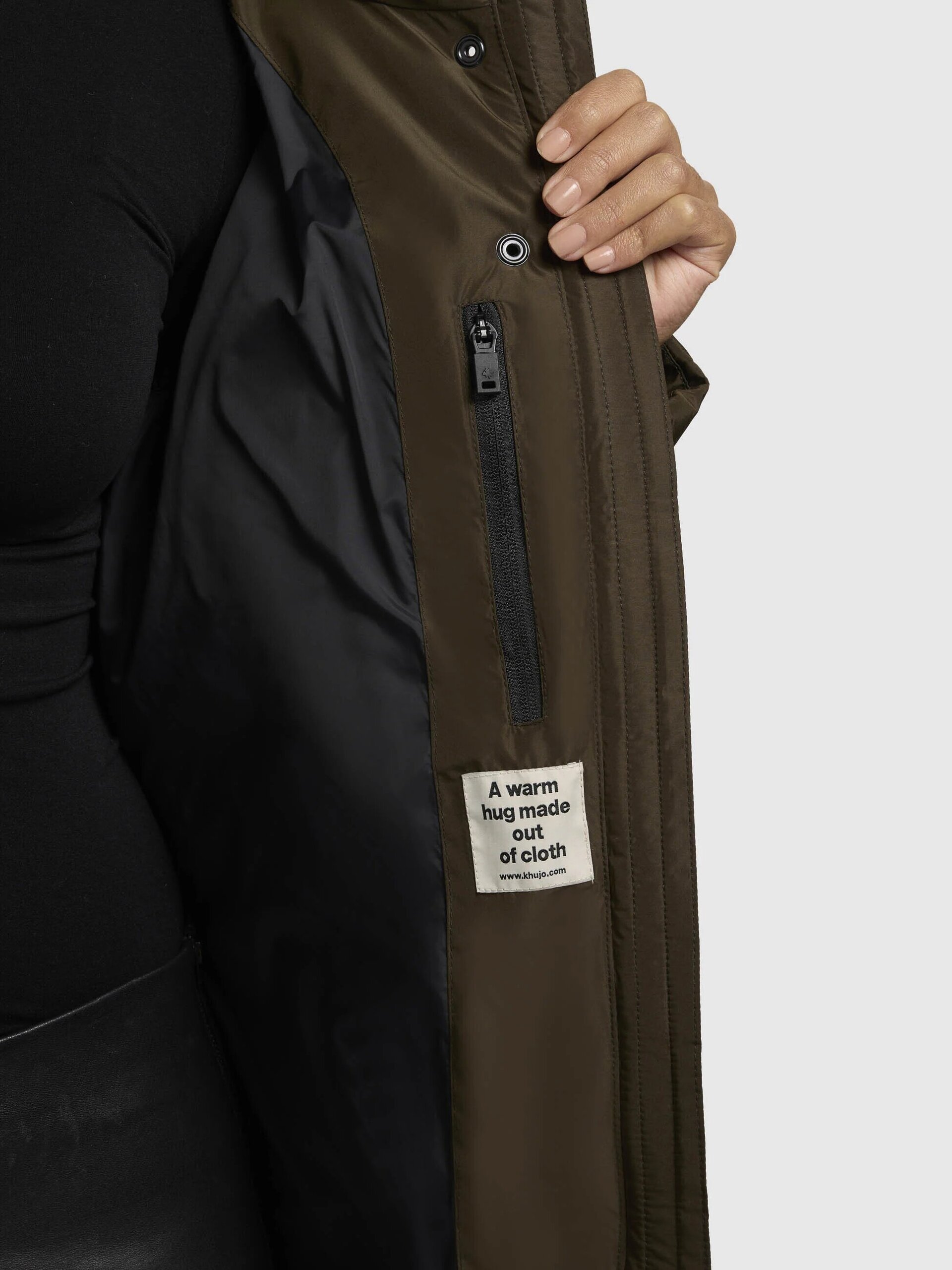 Abrigo Khujo JANGE Old Green Mujer - 8