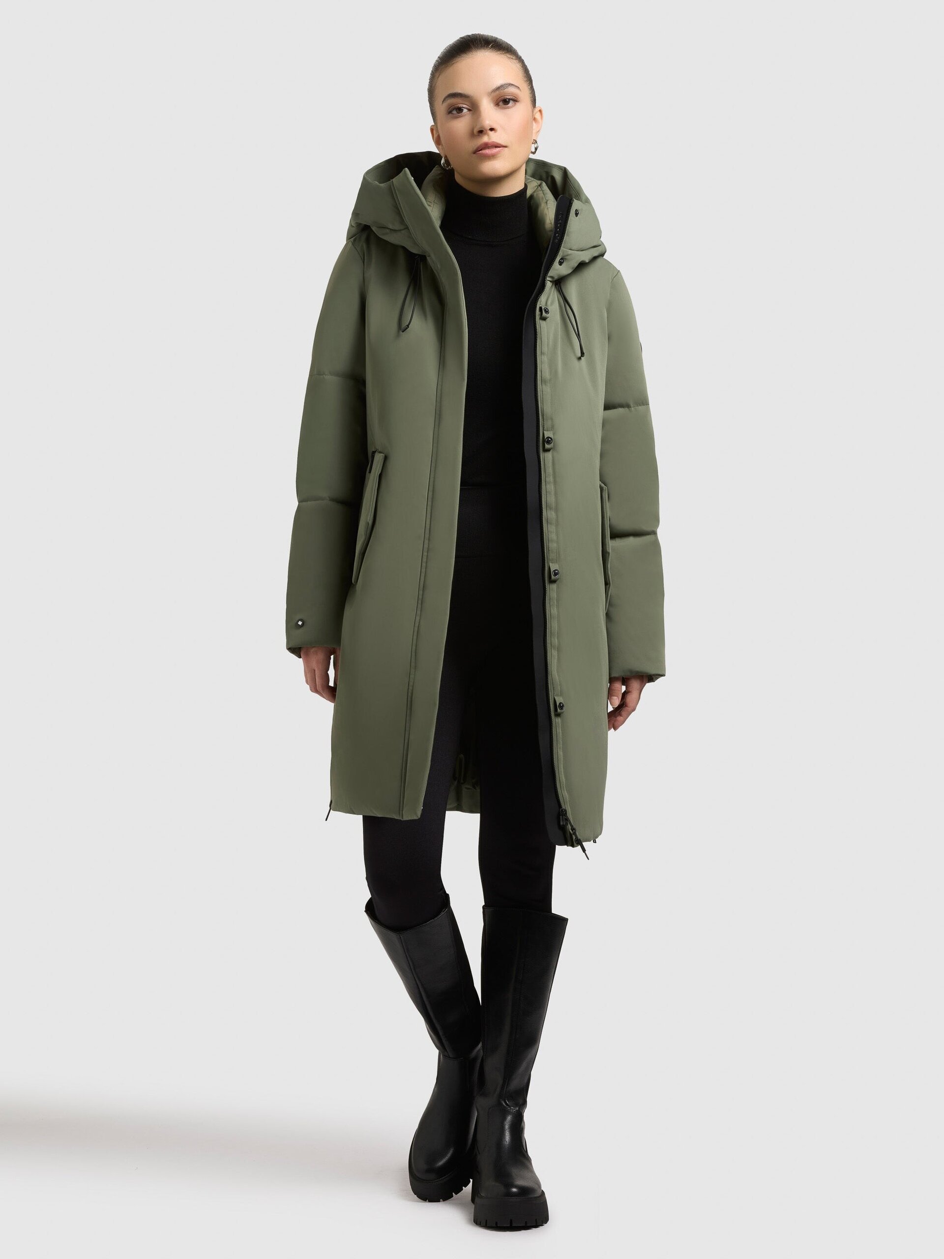 Abrigo Khujo NEAN Mutted Green Mujer - 4