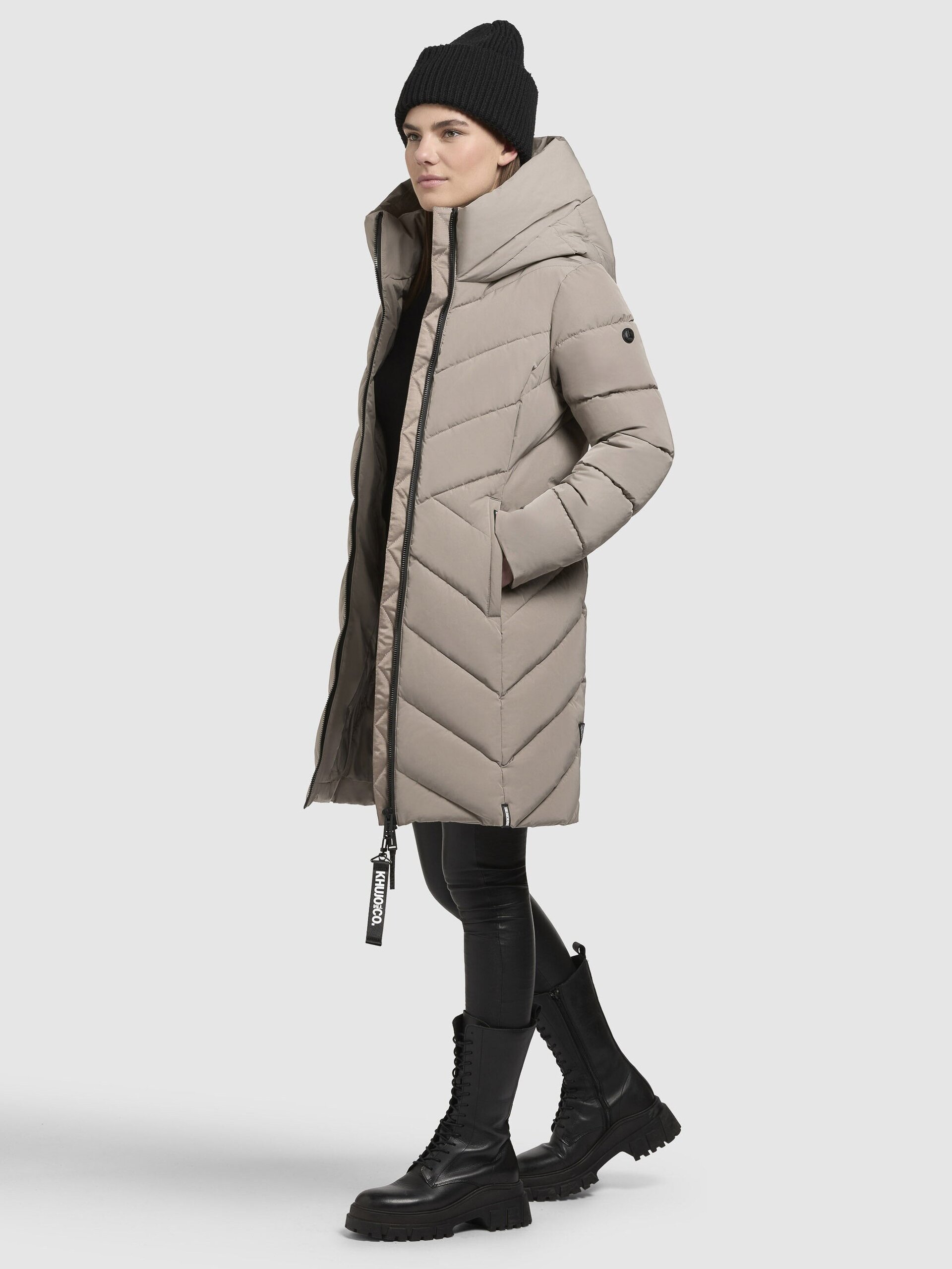 Abrigo Khujo DARKA2 Greige Mujer - 4