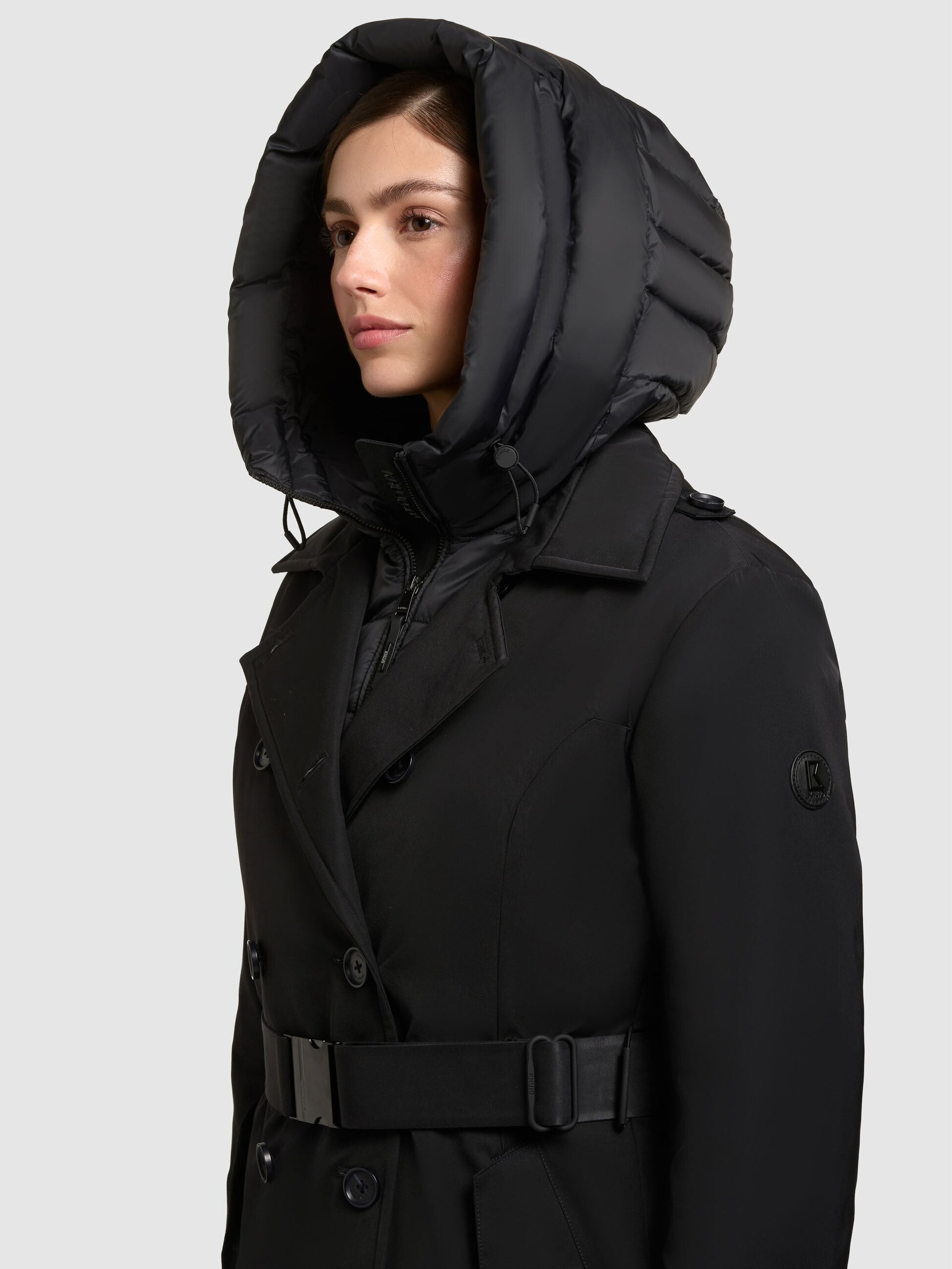 Abrigo Gabardina Khujo GORA Black Mujer - 7