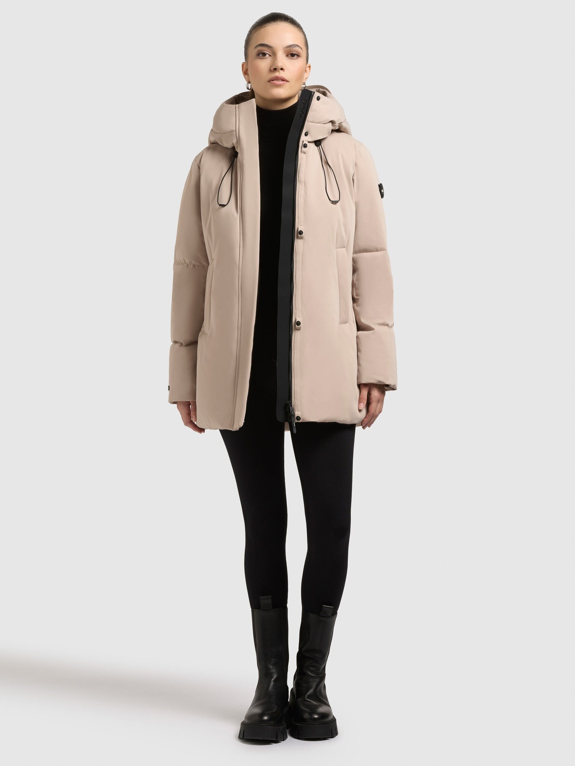 Abrigo Khujo ALLAP Macarron Beig Mujer - 8