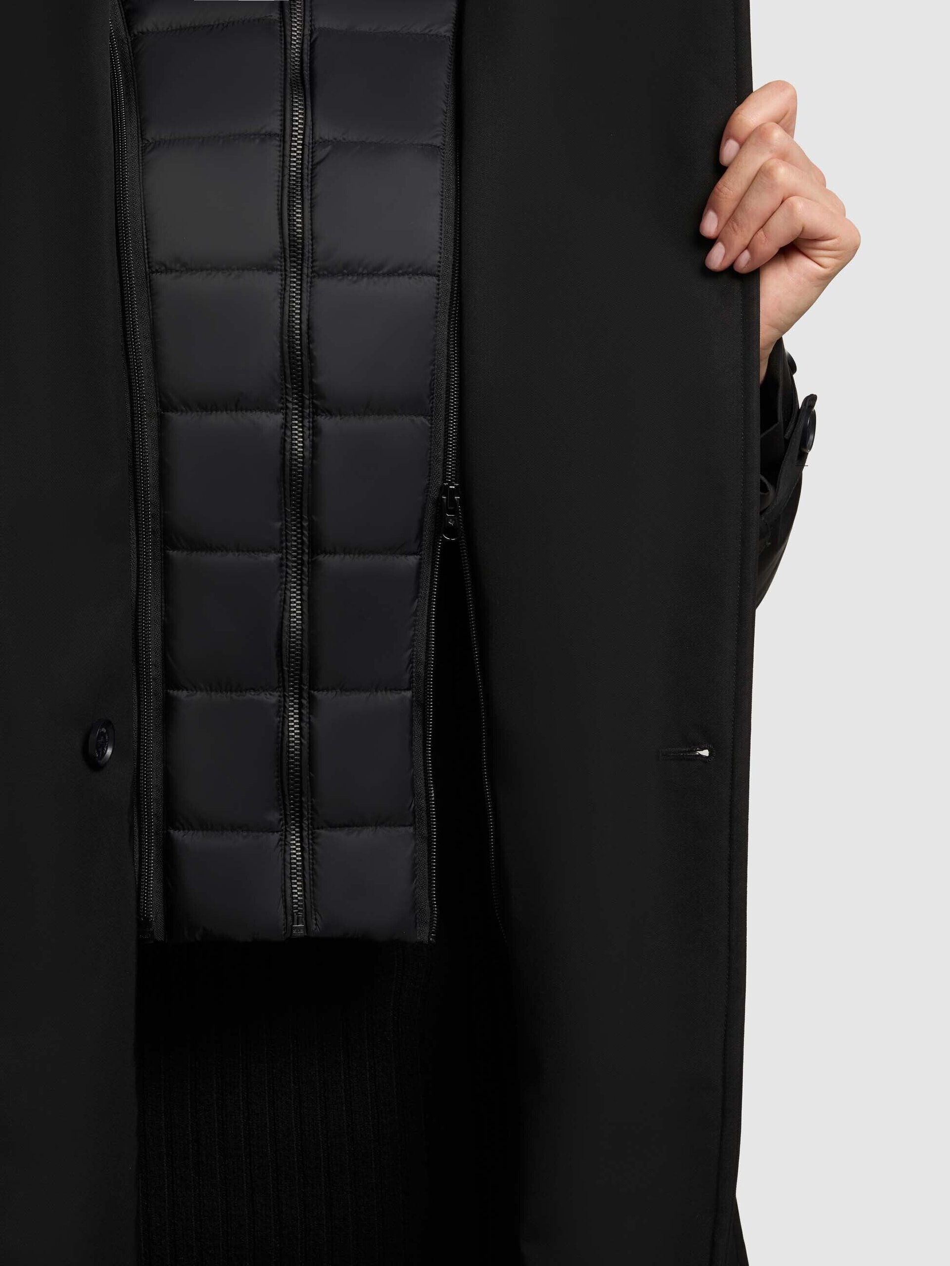 Abrigo Gabardina Khujo GORA Black Mujer - 8