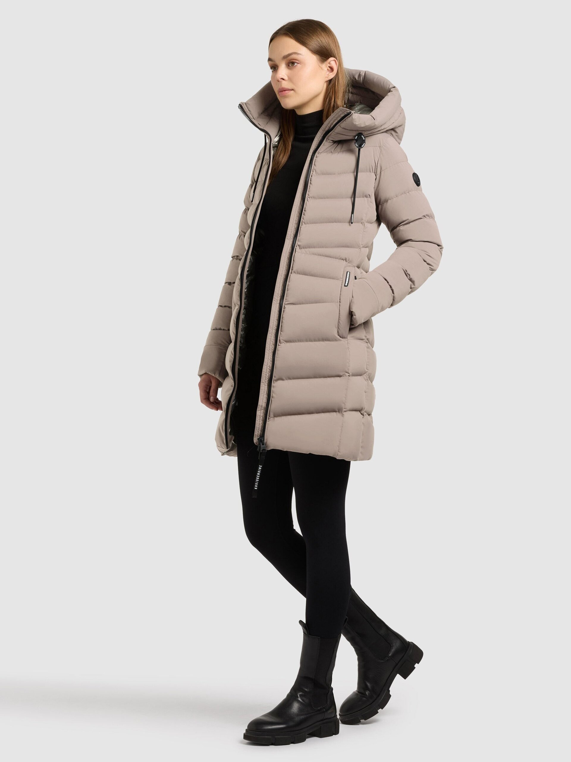 Abrigo Khujo TUHANI Greige Mujer - 6