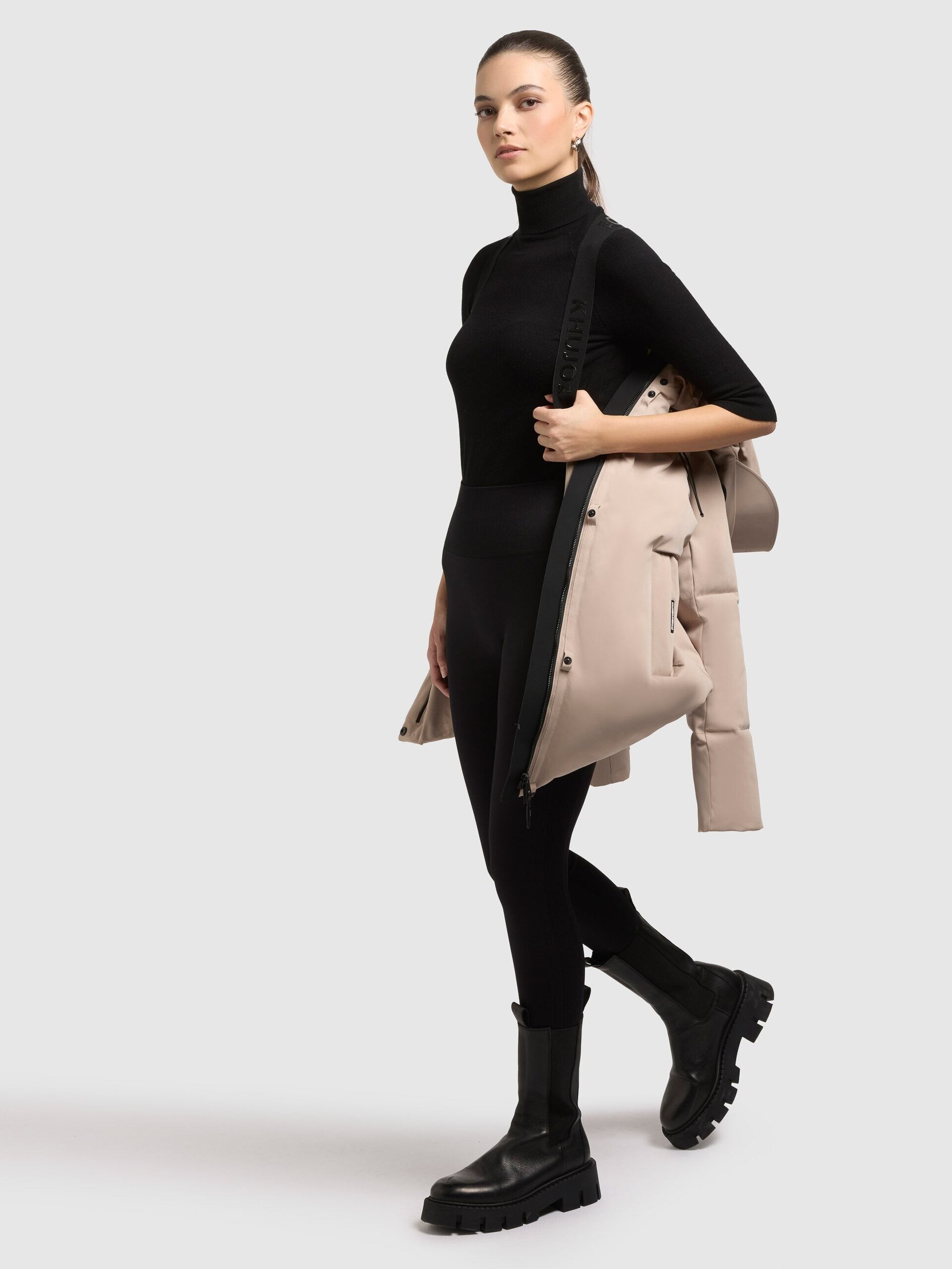 Abrigo Khujo ALLAP Macarron Beig Mujer - 6